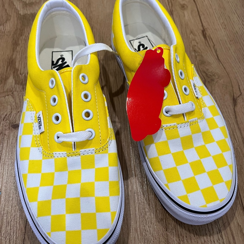 Yellow checkers vans
